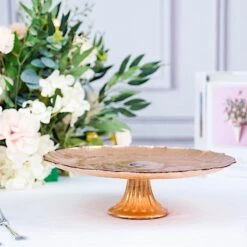 14" Round Glass Cake Stand Scalloped Edge Cupcake Holder 29 14" Round Glass Cake Stand Scalloped Edge Cupcake Holder -Optimal Home Decoration 14 round glass cake stand scalloped edge cupcake holder 28933297930303