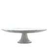 14" Round Glass Cake Stand Scalloped Edge Cupcake Holder