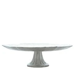 Optimal Home Decoration 10 14" Round Glass Cake Stand Scalloped Edge Cupcake Holder