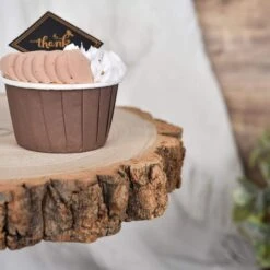 14" Tall 3 Tier Round Natural Wooden Cupcake Dessert Stand - Brown With Black 13 14" Tall 3 Tier Round Natural Wooden Cupcake Dessert Stand - Brown With Black -Optimal Home Decoration 14 tall 3 tier round natural wooden cupcake dessert stand brown with black cake wod003 nat 28581642272831