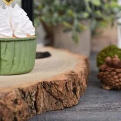 14" Tall 3 Tier Round Natural Wooden Cupcake Dessert Stand - Brown With Black 14 14" Tall 3 Tier Round Natural Wooden Cupcake Dessert Stand - Brown With Black -Optimal Home Decoration 14 tall 3 tier round natural wooden cupcake dessert stand brown with black cake wod003 nat 28581646237759