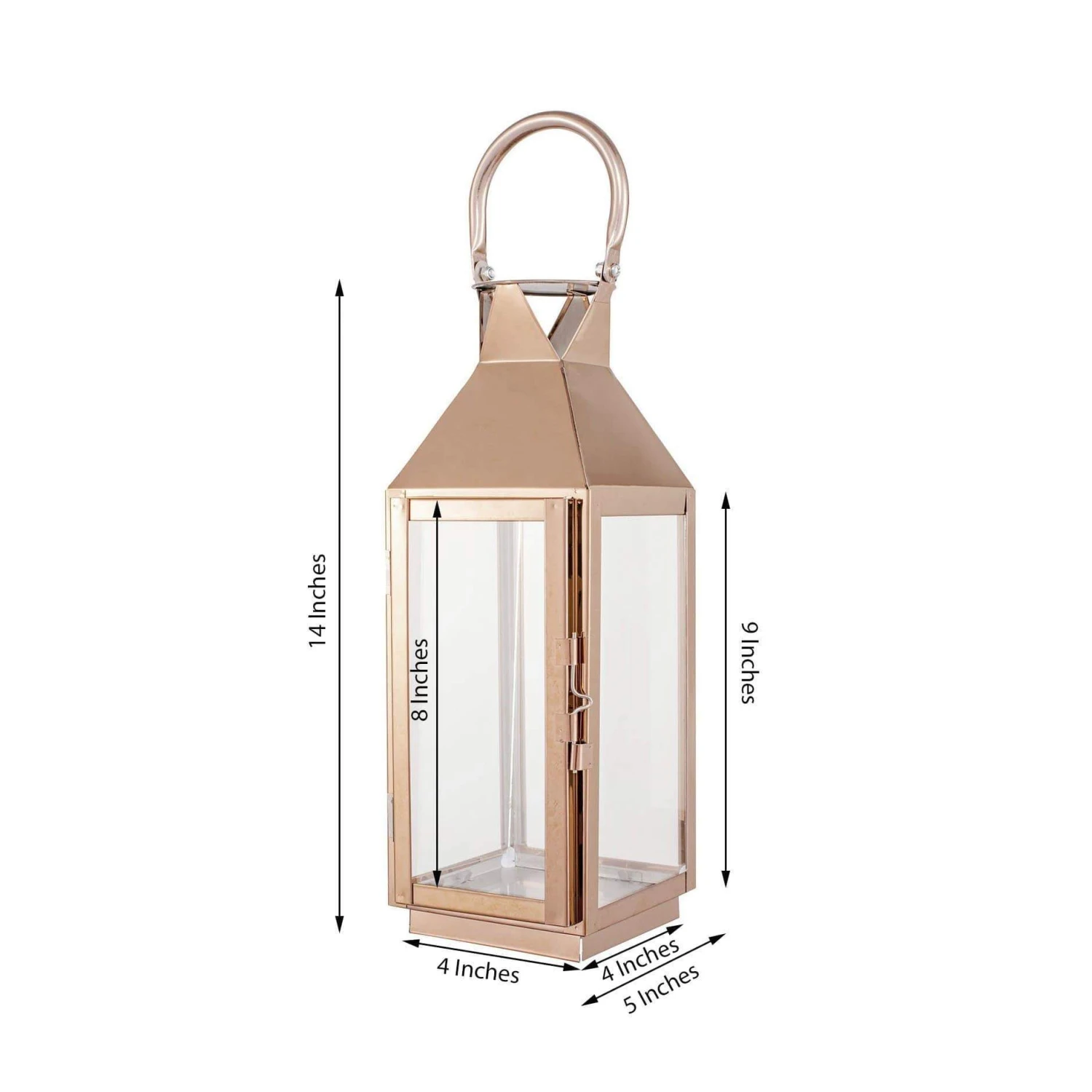 14" Tall Metal Lantern Candle Holder 5 14" Tall Metal Lantern Candle Holder - Image 3