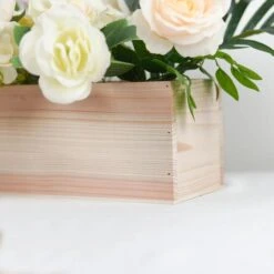 14" X 5" Natural Wood Rectangular Plant Holder Boxes Centerpieces 33 14" X 5" Natural Wood Rectangular Plant Holder Boxes Centerpieces -Optimal Home Decoration 14 x 5 natural wood rectangular plant holder boxes centerpieces 28986234044479