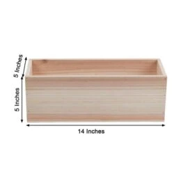 14" X 5" Natural Wood Rectangular Plant Holder Boxes Centerpieces 28 14" X 5" Natural Wood Rectangular Plant Holder Boxes Centerpieces -Optimal Home Decoration 14 x 5 natural wood rectangular plant holder boxes centerpieces 28986234208319
