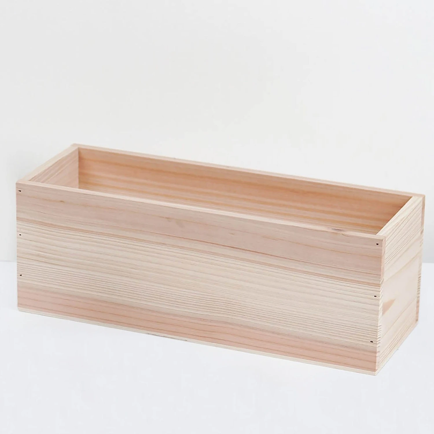 14" X 5" Natural Wood Rectangular Plant Holder Boxes Centerpieces 11 14" X 5" Natural Wood Rectangular Plant Holder Boxes Centerpieces - Image 9