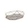 14" X 9" Metal Geometric Mirror Serving Tray - Gold -Optimal Home Decoration 14 x 9 metal geometric mirror serving tray gold chrg tray007 14 gold 13573571510335