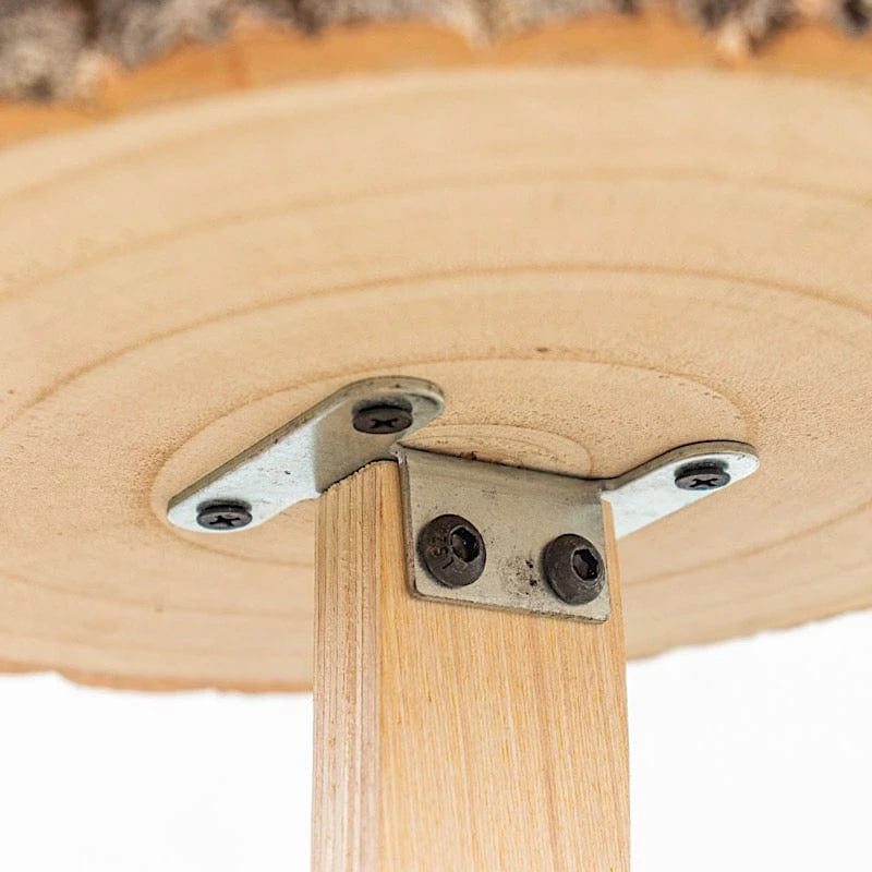 15" Tall 4 Tier Round Natural Wooden Cupcake Dessert Stand - Brown 15 15" Tall 4 Tier Round Natural Wooden Cupcake Dessert Stand - Brown - Image 13