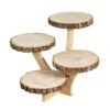 15" Tall 4 Tier Round Natural Wooden Cupcake Dessert Stand - Brown 1 15" Tall 4 Tier Round Natural Wooden Cupcake Dessert Stand - Brown -Optimal Home Decoration 15 round 4 tier farmhouse style wood slice cupcake stand holder natural cake wod016 10 nat 30927446704191
