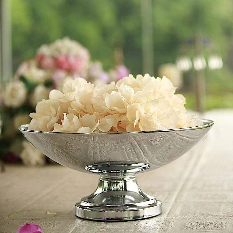 15" Tall Wedding Centerpiece Pedestal Table Compote Vase Bowl 8 15" Tall Wedding Centerpiece Pedestal Table Compote Vase Bowl - Image 6