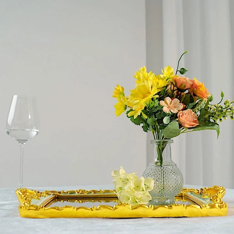 15"x10" Metallic Rectangular Mirror Serving Tray With Handles 19 15"x10" Metallic Rectangular Mirror Serving Tray With Handles - Image 17