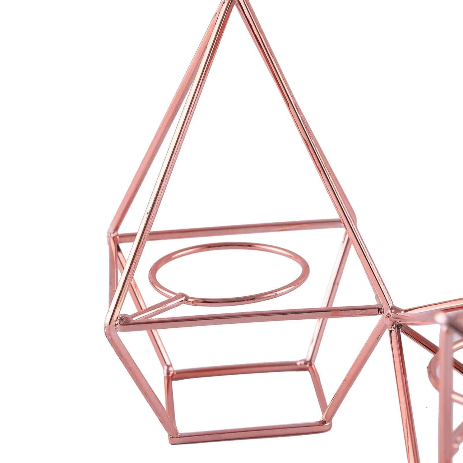 16.5" Long 3 Jointed Geometric Stand With Glass Votive Candle Holders 12 16.5" Long 3 Jointed Geometric Stand With Glass Votive Candle Holders - Image 10