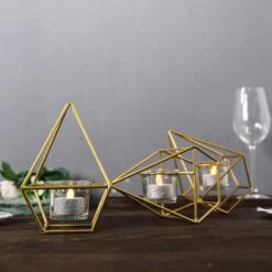 16.5" Long 3 Jointed Geometric Stand With Glass Votive Candle Holders 21 16.5" Long 3 Jointed Geometric Stand With Glass Votive Candle Holders -Optimal Home Decoration 16 5 long 3 jointed geometric stand with glass votive candle holders 28940526256191