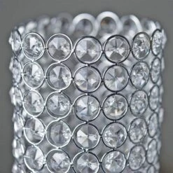 16" Tall Faux Crystal Beaded Candle Holder Centerpiece -Optimal Home Decoration 16 tall faux crystal beaded candle holder centerpiece 28933318279231