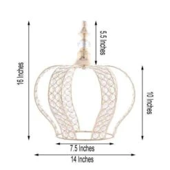 16" Tall Metal Crystal Beaded Royal Crown Cake Topper 26 16" Tall Metal Crystal Beaded Royal Crown Cake Topper -Optimal Home Decoration 16 tall metal crystal beaded royal crown cake topper 28929350893631