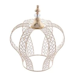 16" Tall Metal Crystal Beaded Royal Crown Cake Topper 25 16" Tall Metal Crystal Beaded Royal Crown Cake Topper -Optimal Home Decoration 16 tall metal crystal beaded royal crown cake topper cake crown02 14 gold 28929350860863