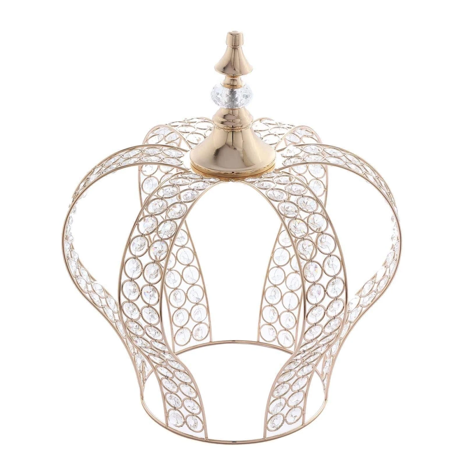 16" Tall Metal Crystal Beaded Royal Crown Cake Topper 8 16" Tall Metal Crystal Beaded Royal Crown Cake Topper - Image 6