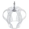 16" Tall Metal Crystal Beaded Royal Crown Cake Topper -Optimal Home Decoration 16 tall metal crystal beaded royal crown cake topper cake crown02 14 silv 28929350631487