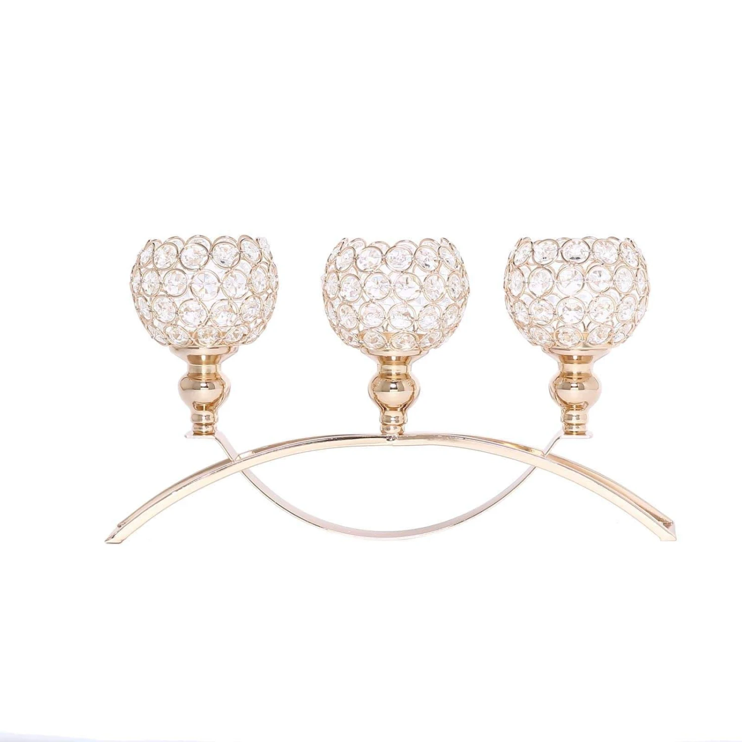 16" Wide Candelabra Beaded Globes Candle Holders Centerpiece 3 16" Wide Candelabra Beaded Globes Candle Holders Centerpiece