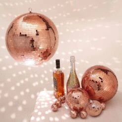 16" Wide Glass Mirror Disco Ball Ornament -Optimal Home Decoration 16 wide glass mirror disco ball ornament 28996278026303