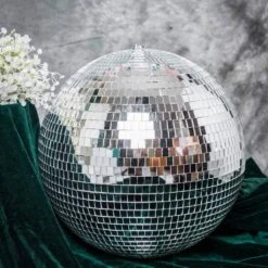 16" Wide Glass Mirror Disco Ball Ornament -Optimal Home Decoration 16 wide glass mirror disco ball ornament 28996278190143