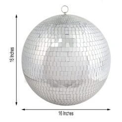16" Wide Glass Mirror Disco Ball Ornament -Optimal Home Decoration 16 wide glass mirror disco ball ornament 28997018484799