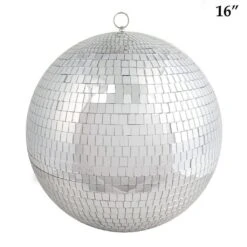 16" Wide Glass Mirror Disco Ball Ornament -Optimal Home Decoration 16 wide glass mirror disco ball ornament foam ball mir 16 28996278157375