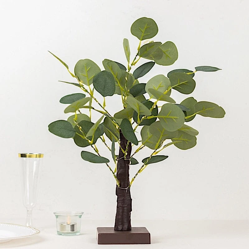 17" LED Fairy Lighted Artificial Eucalyptus Plant - Warm White 12 17" LED Fairy Lighted Artificial Eucalyptus Plant - Warm White - Image 10