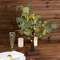 17" LED Fairy Lighted Artificial Eucalyptus Plant - Warm White 26 17" LED Fairy Lighted Artificial Eucalyptus Plant - Warm White -Optimal Home Decoration 17 led fairy lighted artificial eucalyptus plant warm white led tree02 grn 30924274466879