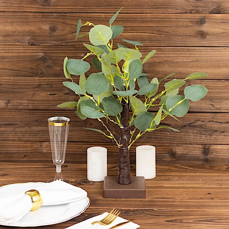 17" LED Fairy Lighted Artificial Eucalyptus Plant - Warm White 13 17" LED Fairy Lighted Artificial Eucalyptus Plant - Warm White - Image 11