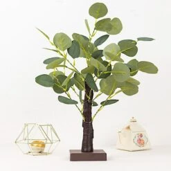 17" LED Fairy Lighted Artificial Eucalyptus Plant - Warm White 27 17" LED Fairy Lighted Artificial Eucalyptus Plant - Warm White -Optimal Home Decoration 17 led fairy lighted artificial eucalyptus plant warm white led tree02 grn 30924274597951