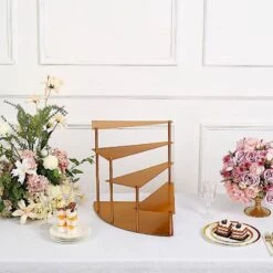 17" Metal 4 Tier Spiral Stairway Cupcake Dessert Stand - Gold 21 17" Metal 4 Tier Spiral Stairway Cupcake Dessert Stand - Gold -Optimal Home Decoration 17 spiral 4 tier metal stairway cupcake display stand gold chdlr cake17 gold 30890317381695