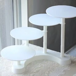 17" Tall 4 Tier Plastic Cake Dessert Stand Pillar Design Cupcake Holder - White 16 17" Tall 4 Tier Plastic Cake Dessert Stand Pillar Design Cupcake Holder - White -Optimal Home Decoration 17 tall 4 tier plastic cake dessert stand pillar design cupcake holder white cake plst r005 4 wht 29559431036991