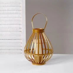 17" Tall Metal Basket Lantern Candle Holder Centerpiece - Gold 13 17" Tall Metal Basket Lantern Candle Holder Centerpiece - Gold -Optimal Home Decoration 17 tall open weave basket lantern candle holder gold iron cand 017 m gold 29509970788415