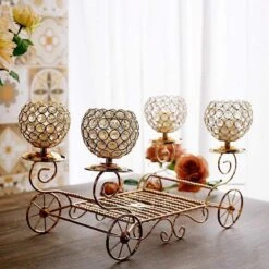 18" Cinderella Carriage Crystal Beaded Candle Holders Centerpiece - Gold 15 18" Cinderella Carriage Crystal Beaded Candle Holders Centerpiece - Gold -Optimal Home Decoration 18 cinderella carriage crystal beaded candle holders centerpiece gold iron coach 03 gold 27928741740607