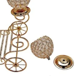 18" Cinderella Carriage Crystal Beaded Candle Holders Centerpiece - Gold 12 18" Cinderella Carriage Crystal Beaded Candle Holders Centerpiece - Gold -Optimal Home Decoration 18 cinderella carriage crystal beaded candle holders centerpiece gold iron coach 03 gold 27929934856255