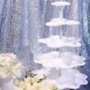 18" Tall 5 Tier Plastic Dessert Stand Scalloped Cupcake Holder - White 1 18" Tall 5 Tier Plastic Dessert Stand Scalloped Cupcake Holder - White -Optimal Home Decoration 18 tall 5 tier plastic dessert stand scalloped cupcake holder white cake plst r001 5 wht 28730952122431