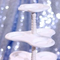 18" Tall 5 Tier Plastic Dessert Stand Scalloped Cupcake Holder - White -Optimal Home Decoration 18 tall 5 tier plastic dessert stand scalloped cupcake holder white cake plst r001 5 wht 28730952155199