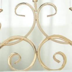 18" Tall Candelabra Hurricane Candle Holder Centerpiece For 5 Candles - Gold -Optimal Home Decoration 18 tall candelabra hurricane candle holder centerpiece for 5 candles gold chdlr cand 027 gold 11678350508095