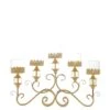 18" Tall Candelabra Hurricane Candle Holder Centerpiece For 5 Candles - Gold -Optimal Home Decoration 18 tall candelabra hurricane candle holder centerpiece for 5 candles gold chdlr cand 027 gold 11678351851583