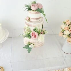 18" X 18" Acrylic Display Box Cake Stand Pedestal Riser -Optimal Home Decoration 18 x 18 acrylic display box cake stand pedestal riser 30494717542463