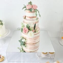 18" X 18" Acrylic Display Box Cake Stand Pedestal Riser -Optimal Home Decoration 18 x 18 acrylic display box cake stand pedestal riser 30494722785343