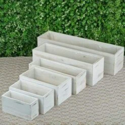 18" X 6" Natural Wood Rectangular Plant Holder Boxes Centerpieces 27 18" X 6" Natural Wood Rectangular Plant Holder Boxes Centerpieces -Optimal Home Decoration 18 x 6 natural wood rectangular plant holder boxes centerpieces 28968470315071