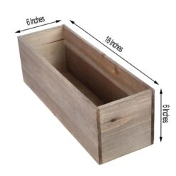 18" X 6" Natural Wood Rectangular Plant Holder Boxes Centerpieces 30 18" X 6" Natural Wood Rectangular Plant Holder Boxes Centerpieces -Optimal Home Decoration 18 x 6 natural wood rectangular plant holder boxes centerpieces 28968470380607
