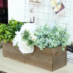 18" X 6" Natural Wood Rectangular Plant Holder Boxes Centerpieces 29 18" X 6" Natural Wood Rectangular Plant Holder Boxes Centerpieces -Optimal Home Decoration 18 x 6 natural wood rectangular plant holder boxes centerpieces 28968470413375