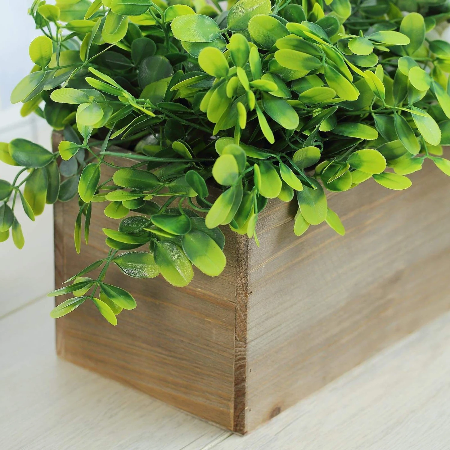 18" X 6" Natural Wood Rectangular Plant Holder Boxes Centerpieces 17 18" X 6" Natural Wood Rectangular Plant Holder Boxes Centerpieces - Image 15
