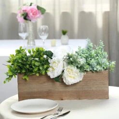 18" X 6" Natural Wood Rectangular Plant Holder Boxes Centerpieces 32 18" X 6" Natural Wood Rectangular Plant Holder Boxes Centerpieces -Optimal Home Decoration 18 x 6 natural wood rectangular plant holder boxes centerpieces 28980985397311
