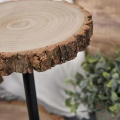 19" Tall 3 Tier Round Natural Wooden Cupcake Dessert Stand - Brown With Black 14 19" Tall 3 Tier Round Natural Wooden Cupcake Dessert Stand - Brown With Black -Optimal Home Decoration 19 tall 3 tier round natural wooden cupcake dessert stand brown with black cake wod004 nat 28582475563071