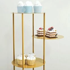 2.5 Ft Round 5 Tier Metal Cake Dessert Display Stand Centerpiece - Gold 13 2.5 Ft Round 5 Tier Metal Cake Dessert Display Stand Centerpiece - Gold -Optimal Home Decoration 2 5 ft round 5 tier metal cake dessert display stand centerpiece gold cake stnd r03 4 gold 30465935900735