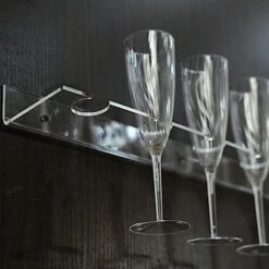 2 Acrylic 21" Wine Glass Rack Wall Mounted Champagne Flute Shelves - Clear -Optimal Home Decoration 2 acrylic 21 wine glass rack wall mounted champagne flute shelves clear disp stnd acry02 1 clr 30441134784575
