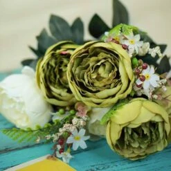 2 Bushes 14 Silk Peony Flowers -Optimal Home Decoration 2 bushes 14 silk peony flowers 28963256107071